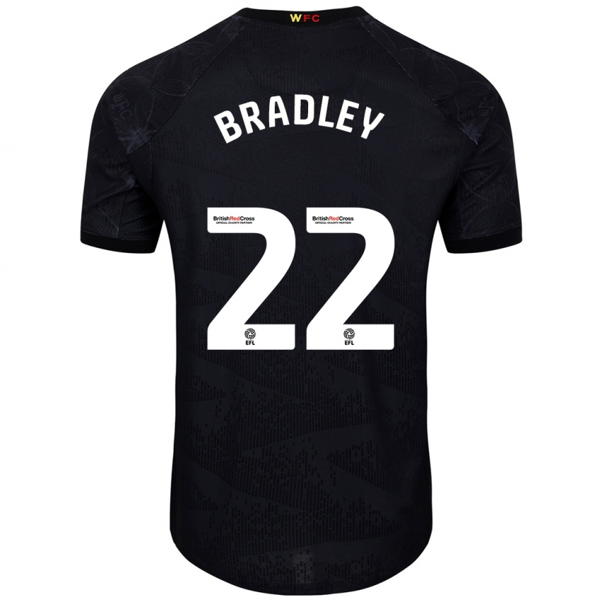 Kinder Jade Bradley #22 Schwarz Weiß Auswärtstrikot Trikot 2024/25 T-Shirt Österreich