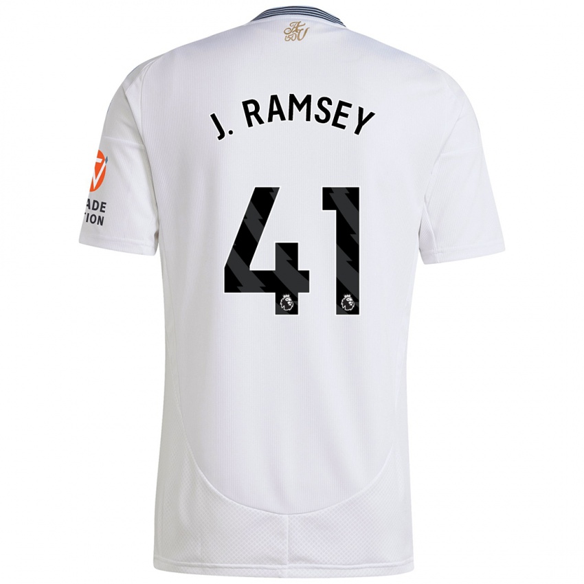 Kinder Jacob Ramsey #41 Weiß Auswärtstrikot Trikot 2024/25 T-Shirt Österreich