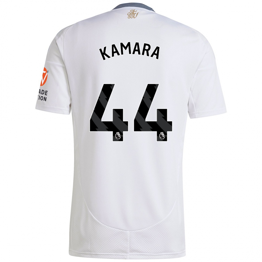 Kinder Boubacar Kamara #44 Weiß Auswärtstrikot Trikot 2024/25 T-Shirt Österreich