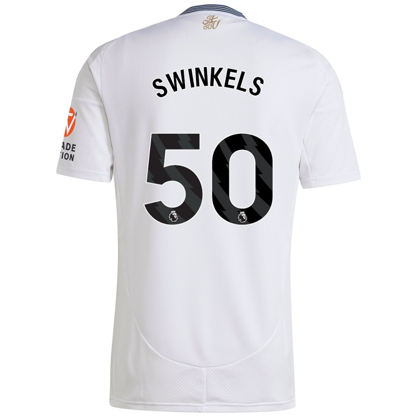 Kinder Sil Swinkels #50 Weiß Auswärtstrikot Trikot 2024/25 T-Shirt Österreich