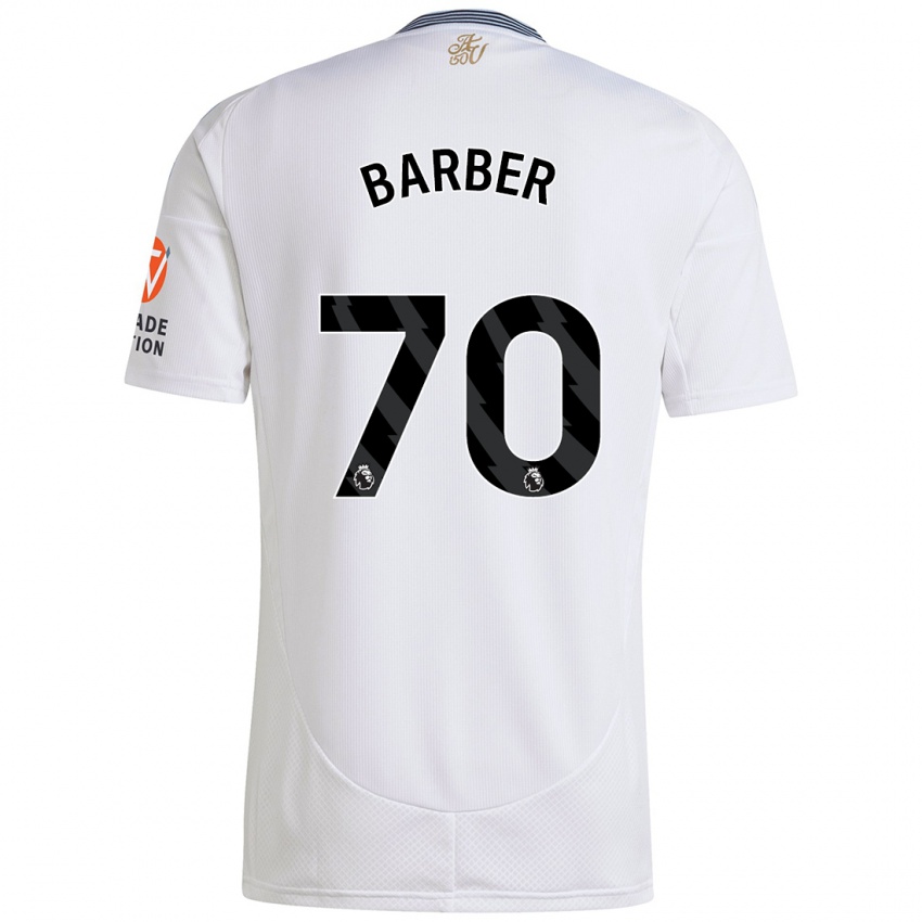 Kinder Jayden Barber #70 Weiß Auswärtstrikot Trikot 2024/25 T-Shirt Österreich