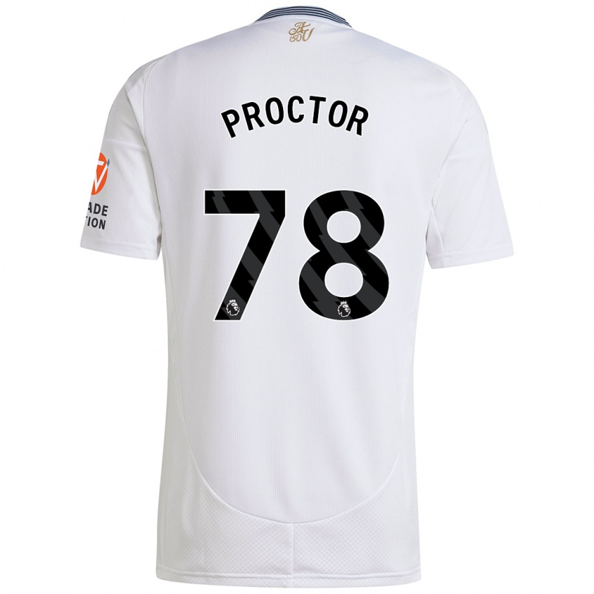 Kinder Sam Proctor #78 Weiß Auswärtstrikot Trikot 2024/25 T-Shirt Österreich