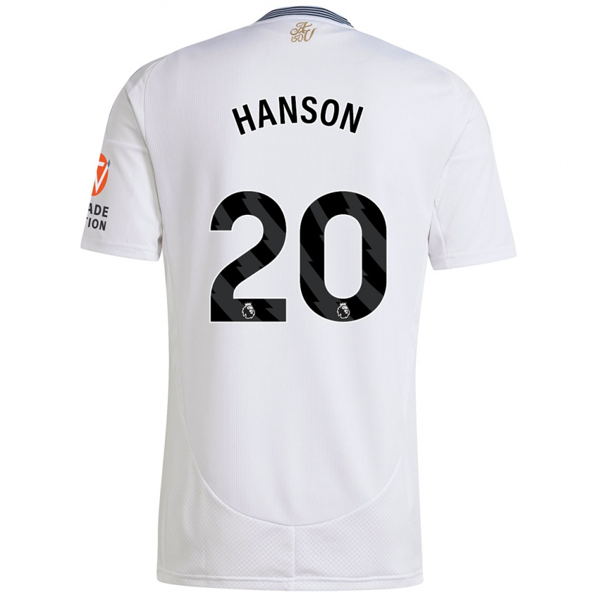 Kinder Kirsty Hanson #20 Weiß Auswärtstrikot Trikot 2024/25 T-Shirt Österreich