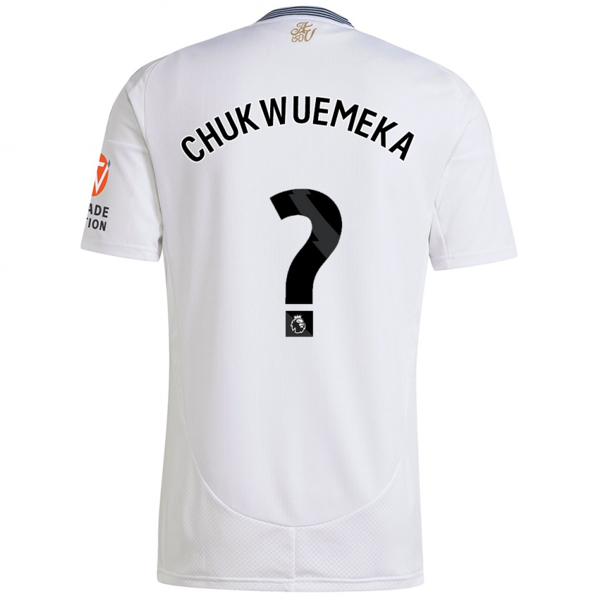 Kinder Caleb Chukwuemeka #0 Weiß Auswärtstrikot Trikot 2024/25 T-Shirt Österreich