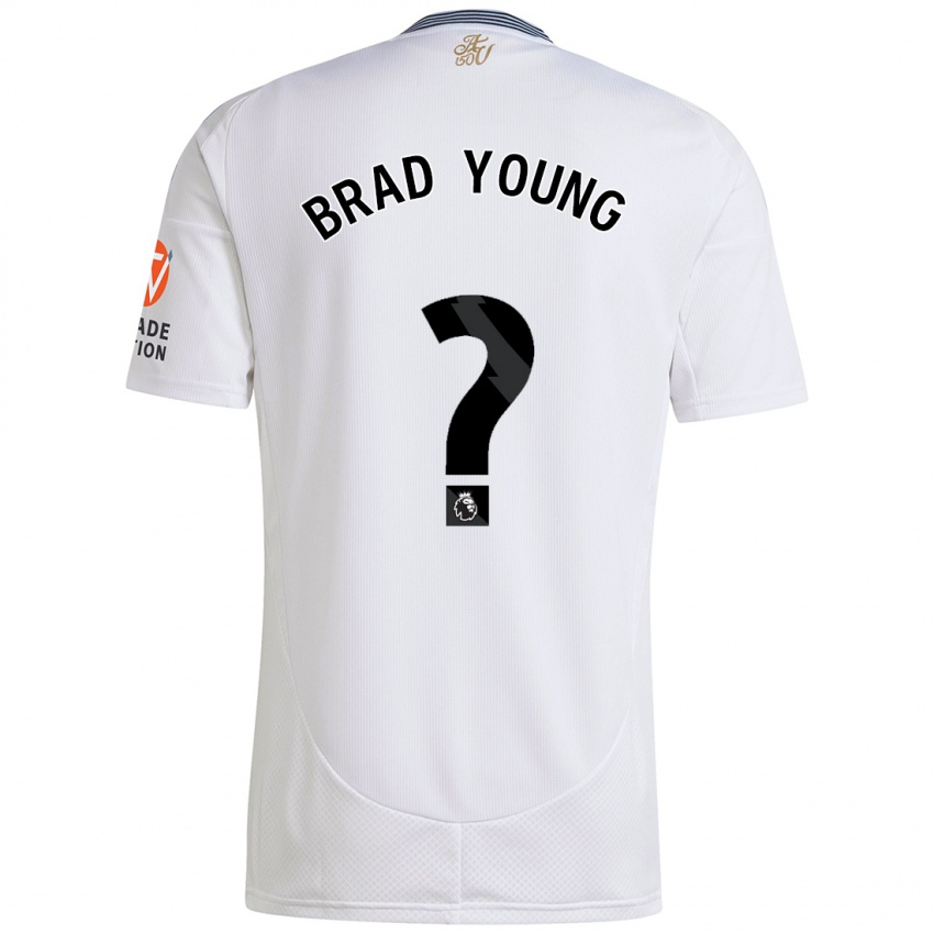 Kinder Brad Young #0 Weiß Auswärtstrikot Trikot 2024/25 T-Shirt Österreich