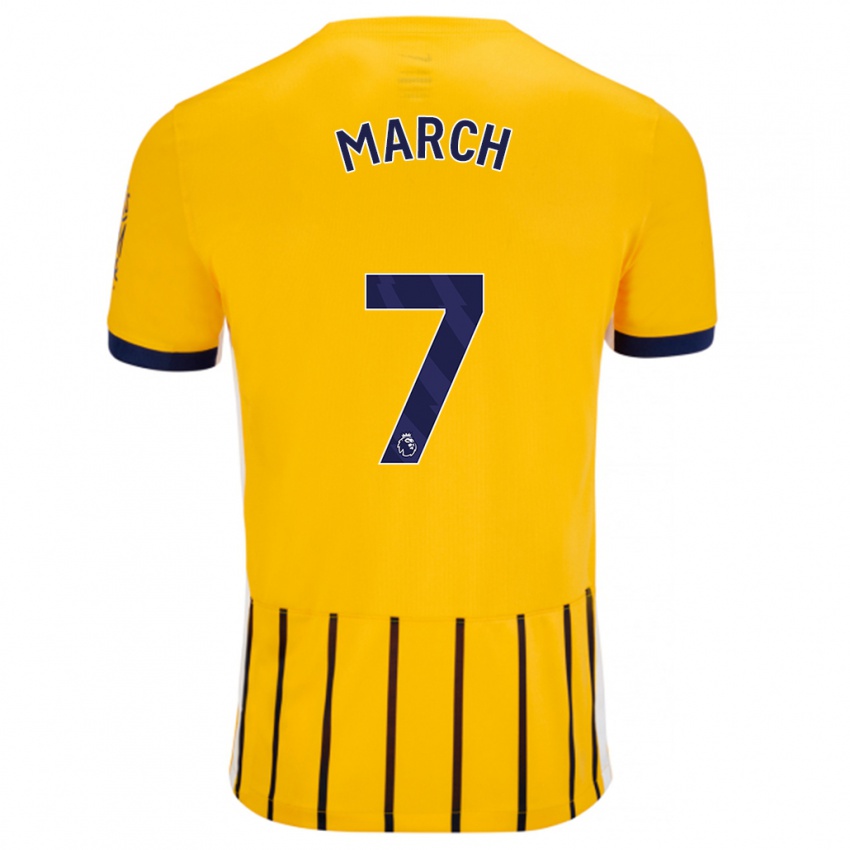 Kinder Solly March #7 Gold Blau Nadelstreifen Auswärtstrikot Trikot 2024/25 T-Shirt Österreich