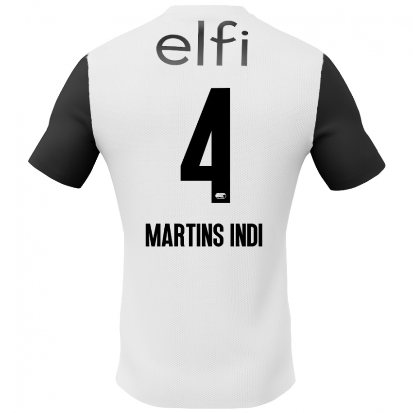 Kinder Bruno Martins Indi #4 Weiß Schwarz Auswärtstrikot Trikot 2024/25 T-Shirt Österreich