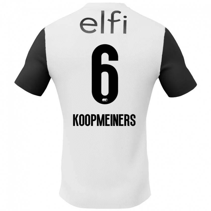 Kinder Peer Koopmeiners #6 Weiß Schwarz Auswärtstrikot Trikot 2024/25 T-Shirt Österreich