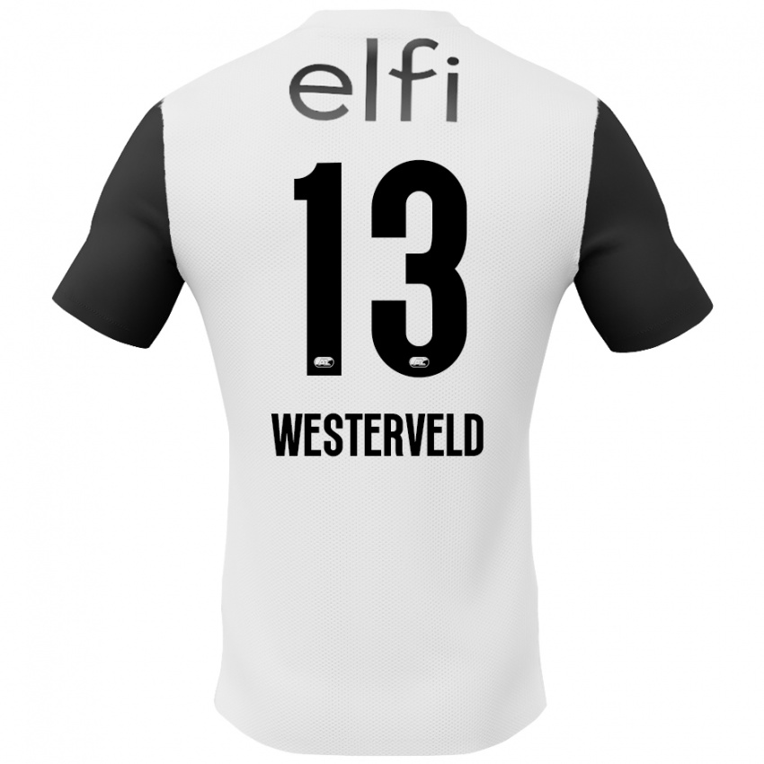 Kinder Sem Westerveld #13 Weiß Schwarz Auswärtstrikot Trikot 2024/25 T-Shirt Österreich