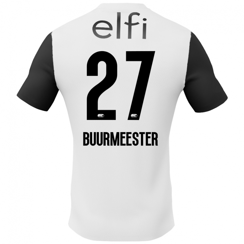 Kinder Zico Buurmeester #27 Weiß Schwarz Auswärtstrikot Trikot 2024/25 T-Shirt Österreich