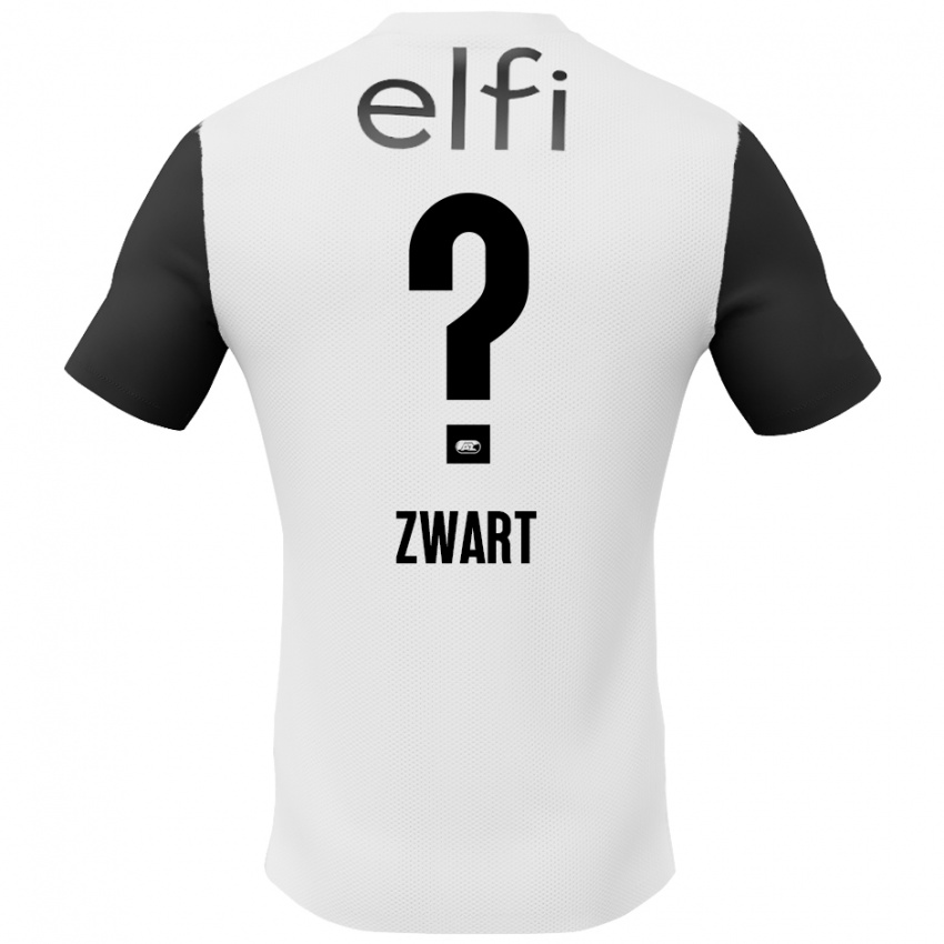 Kinder Jesper Zwart #0 Weiß Schwarz Auswärtstrikot Trikot 2024/25 T-Shirt Österreich