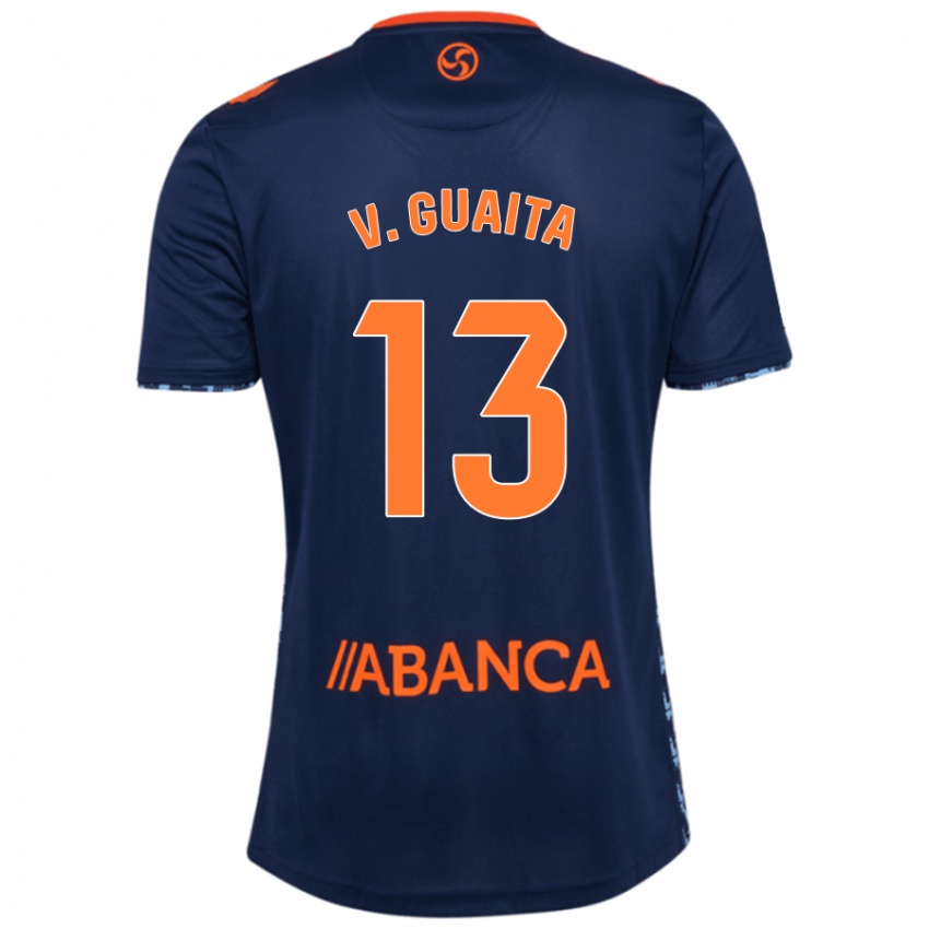 Kinder Vicente Guaita #13 Marineblau Auswärtstrikot Trikot 2024/25 T-Shirt Österreich