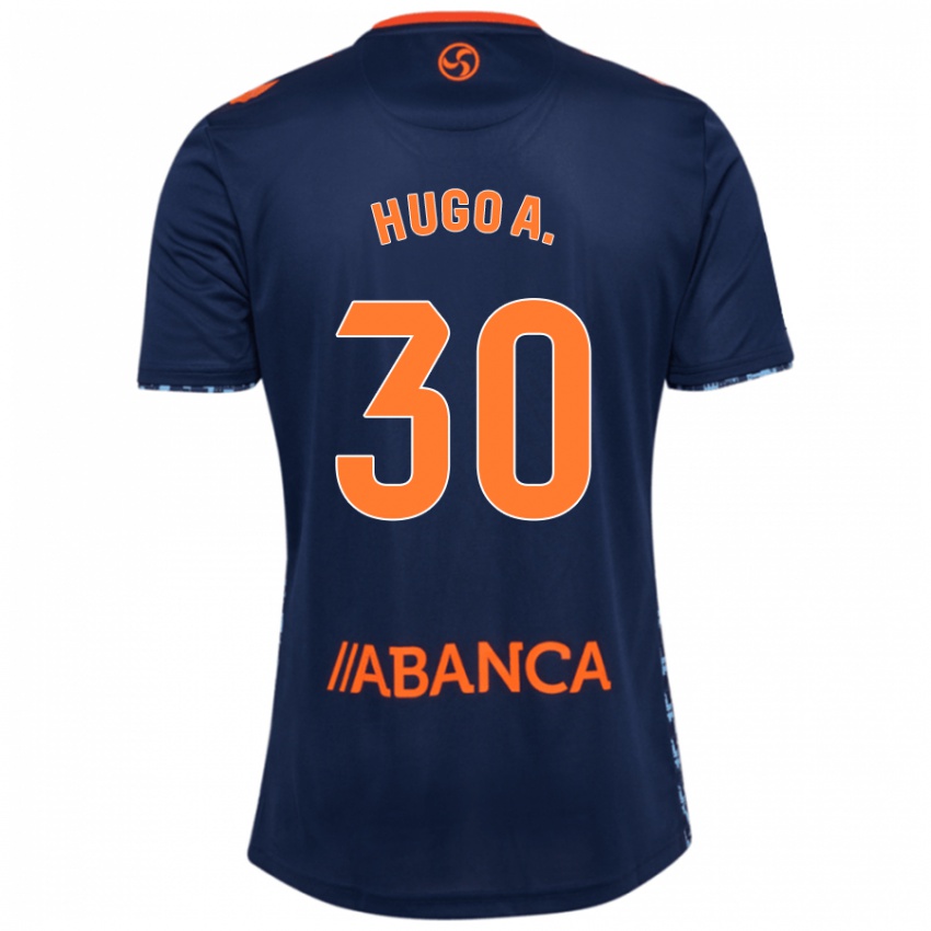 Kinder Hugo Álvarez #30 Marineblau Auswärtstrikot Trikot 2024/25 T-Shirt Österreich