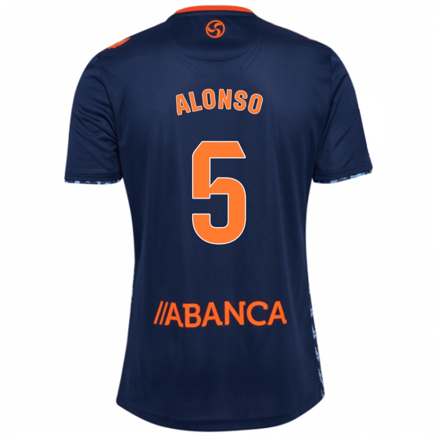 Kinder Gael Alonso #5 Marineblau Auswärtstrikot Trikot 2024/25 T-Shirt Österreich