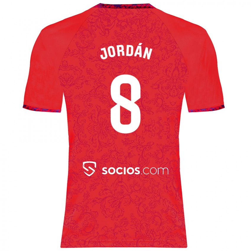 Kinder Joan Jordán #8 Rot Auswärtstrikot Trikot 2024/25 T-Shirt Österreich