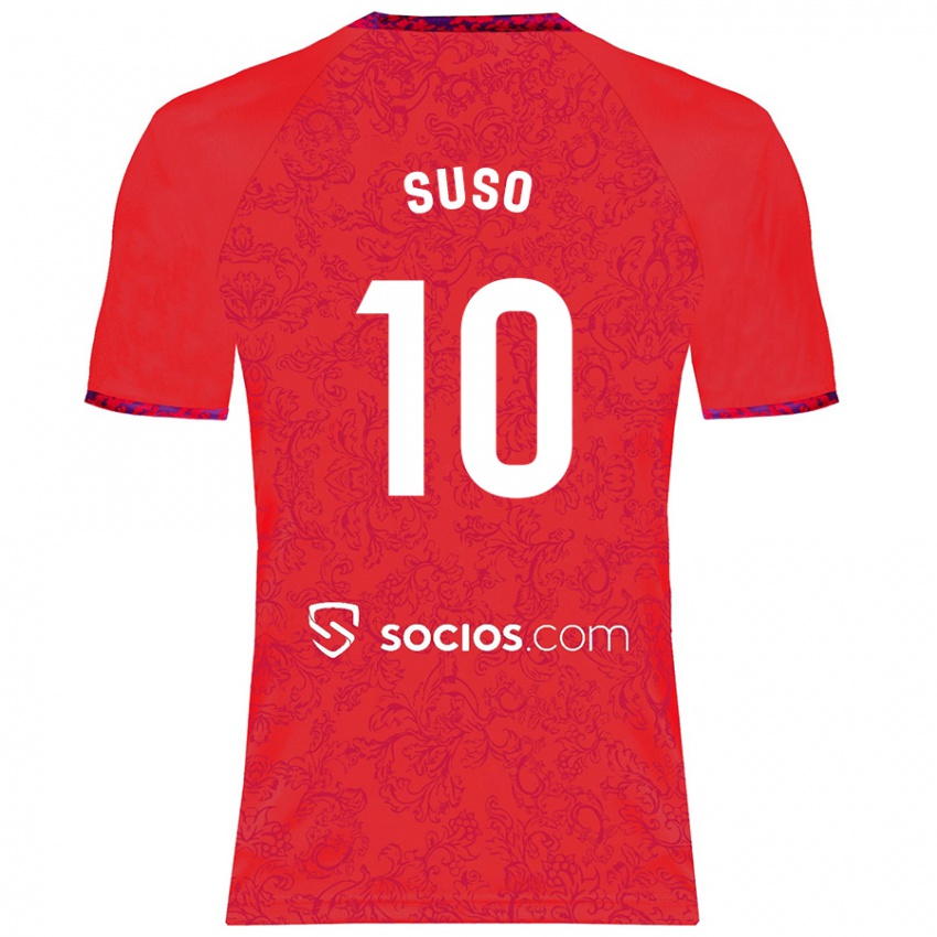 Kinder Suso #10 Rot Auswärtstrikot Trikot 2024/25 T-Shirt Österreich