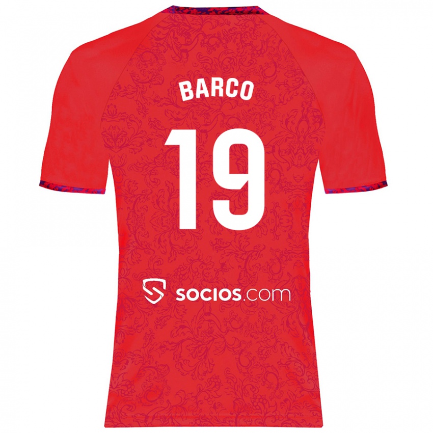 Kinder Valentin Barco #19 Rot Auswärtstrikot Trikot 2024/25 T-Shirt Österreich