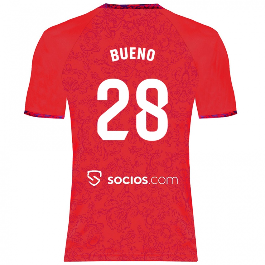 Kinder Manu Bueno #28 Rot Auswärtstrikot Trikot 2024/25 T-Shirt Österreich