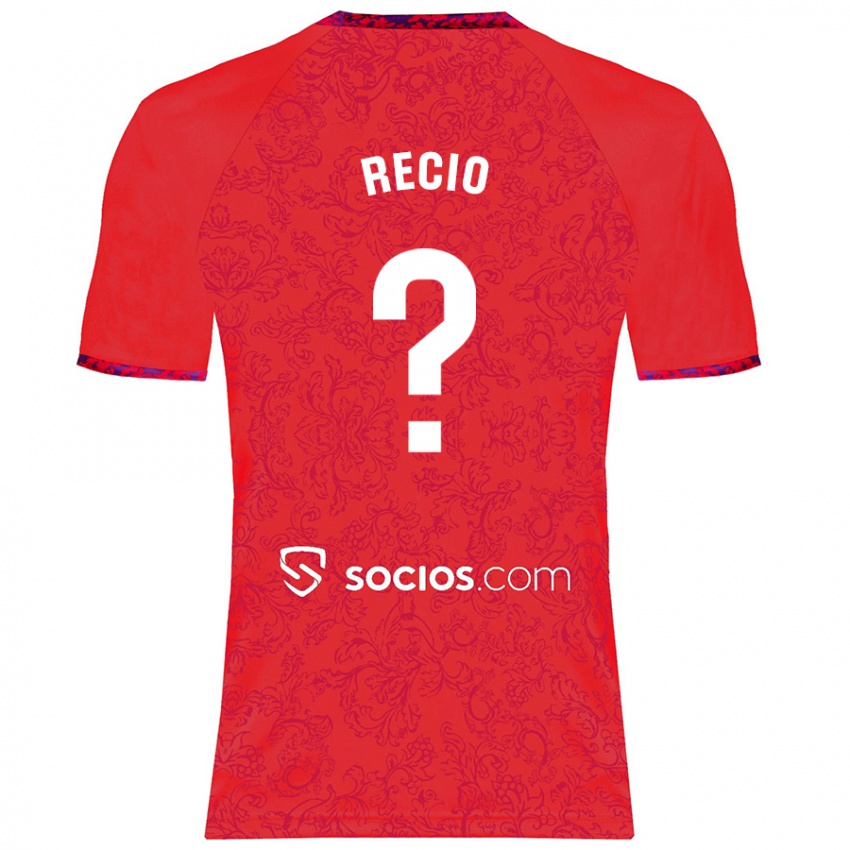 Kinder Sergio Recio #0 Rot Auswärtstrikot Trikot 2024/25 T-Shirt Österreich