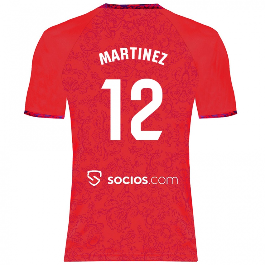 Kinder Gabri Martinez #12 Rot Auswärtstrikot Trikot 2024/25 T-Shirt Österreich