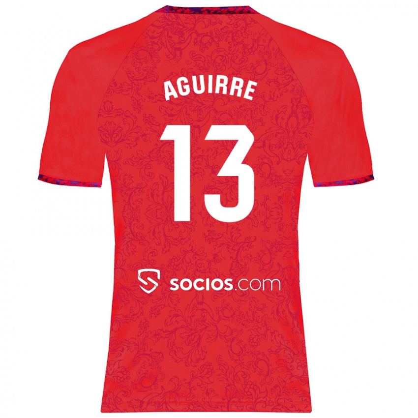 Kinder Yolanda Aguirre #13 Rot Auswärtstrikot Trikot 2024/25 T-Shirt Österreich