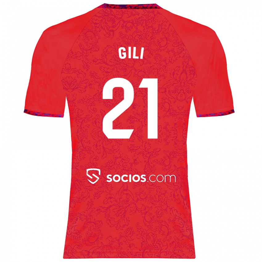 Kinder Gemma Gili #21 Rot Auswärtstrikot Trikot 2024/25 T-Shirt Österreich