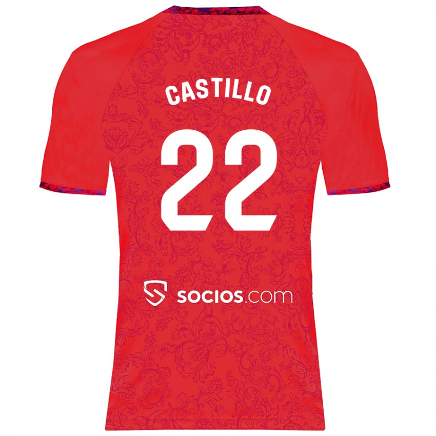 Kinder José Castillo #22 Rot Auswärtstrikot Trikot 2024/25 T-Shirt Österreich