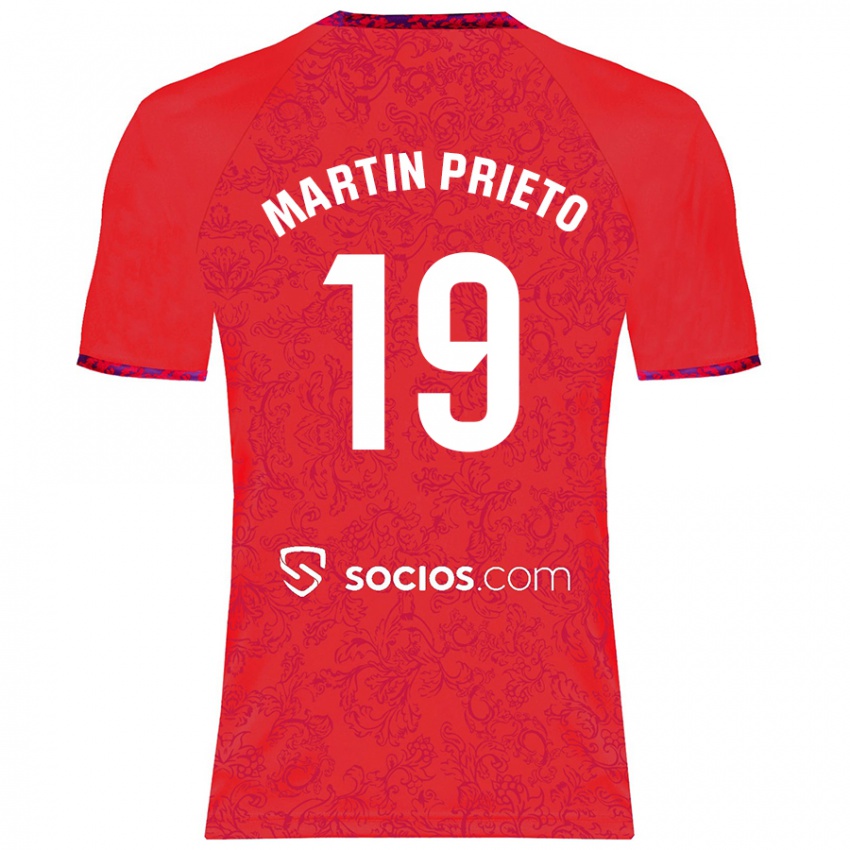 Kinder Cristina Martín-Prieto Gutiérrez #19 Rot Auswärtstrikot Trikot 2024/25 T-Shirt Österreich