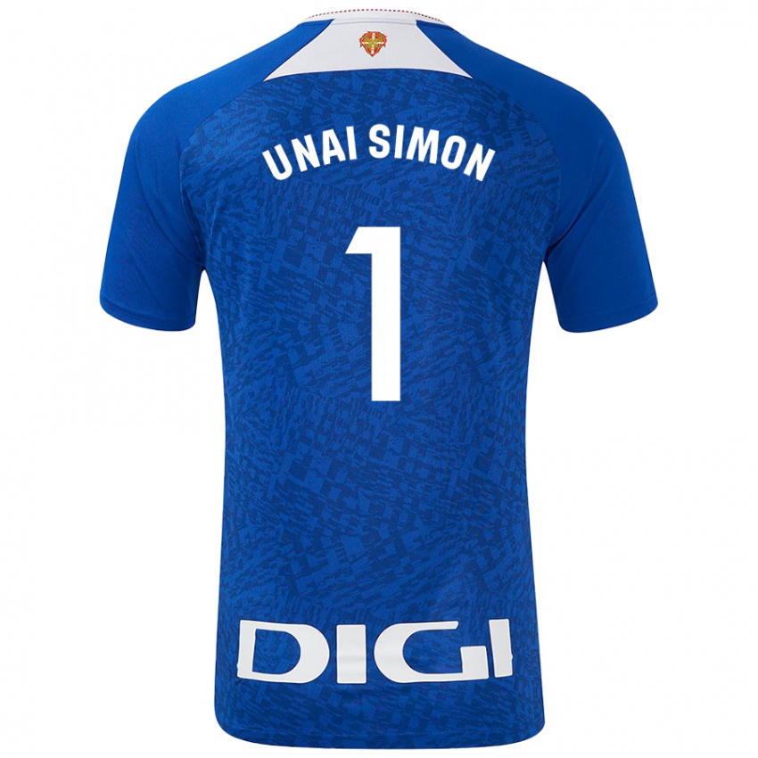 Kinder Unai Simón #1 Königsblau Auswärtstrikot Trikot 2024/25 T-Shirt Österreich