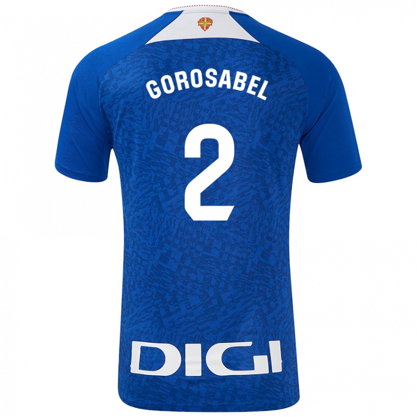 Kinder Andoni Gorosabel #2 Königsblau Auswärtstrikot Trikot 2024/25 T-Shirt Österreich