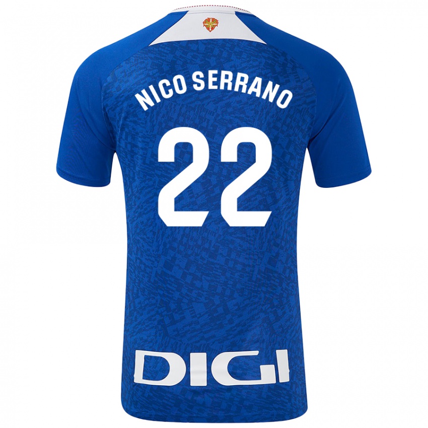 Kinder Nico Serrano #22 Königsblau Auswärtstrikot Trikot 2024/25 T-Shirt Österreich