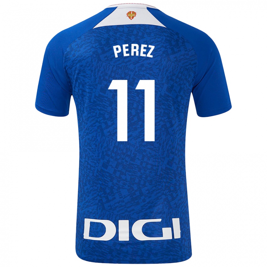 Kinder Adrián Pérez #11 Königsblau Auswärtstrikot Trikot 2024/25 T-Shirt Österreich