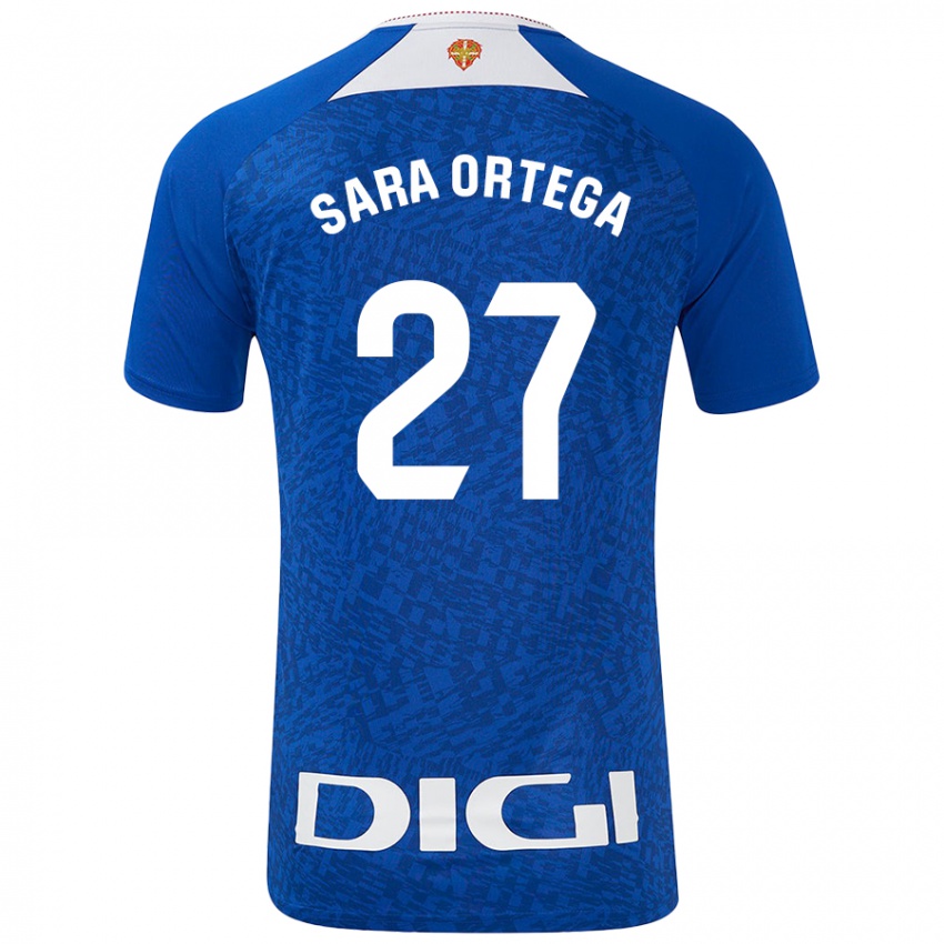 Kinder Sara Ortega Ruiz #27 Königsblau Auswärtstrikot Trikot 2024/25 T-Shirt Österreich