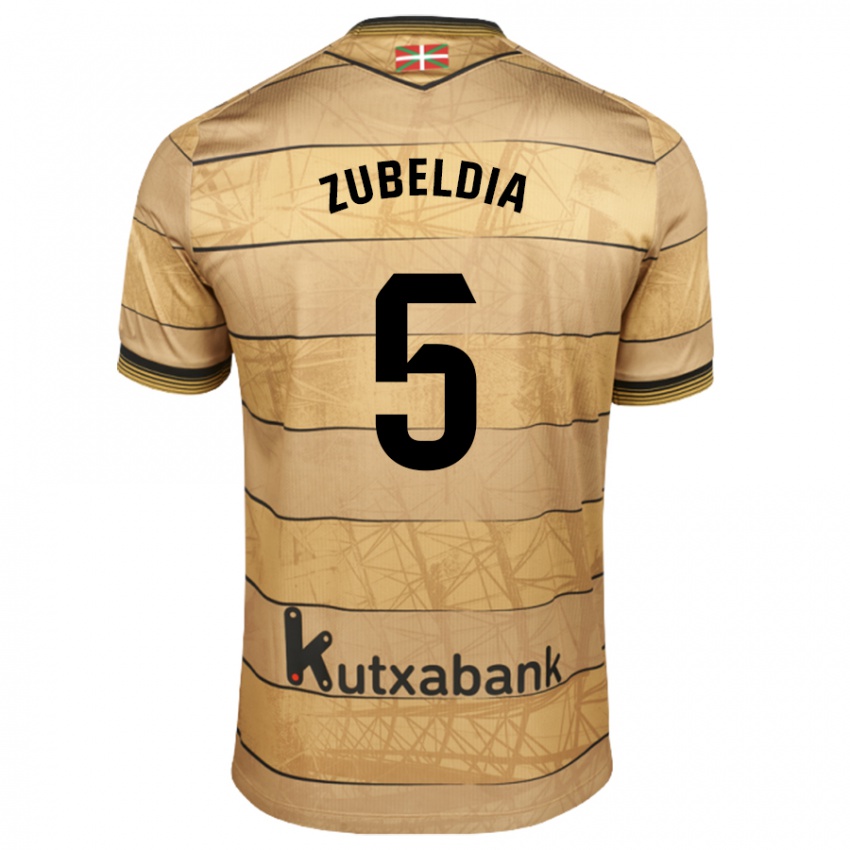 Kinder Igor Zubeldia #5 Braun Auswärtstrikot Trikot 2024/25 T-Shirt Österreich