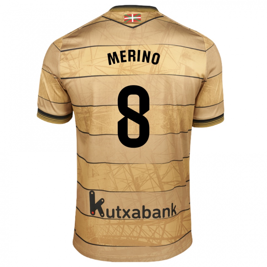 Kinder Mikel Merino #8 Braun Auswärtstrikot Trikot 2024/25 T-Shirt Österreich