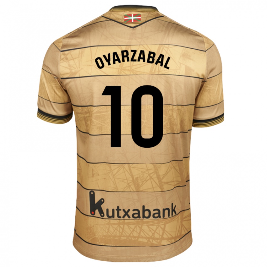 Kinder Mikel Oyarzabal #10 Braun Auswärtstrikot Trikot 2024/25 T-Shirt Österreich