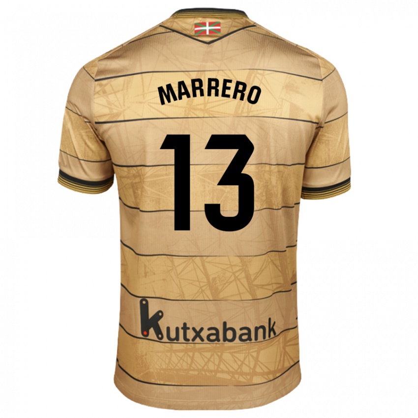 Kinder Unai Marrero #13 Braun Auswärtstrikot Trikot 2024/25 T-Shirt Österreich