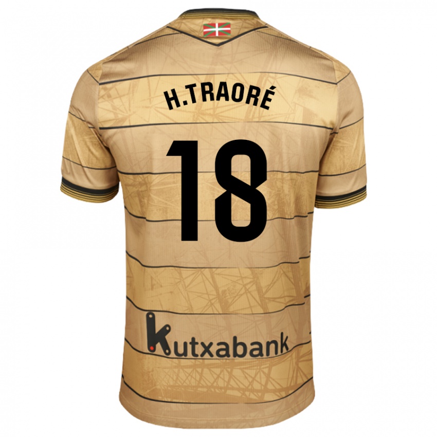 Kinder Hamari Traoré #18 Braun Auswärtstrikot Trikot 2024/25 T-Shirt Österreich