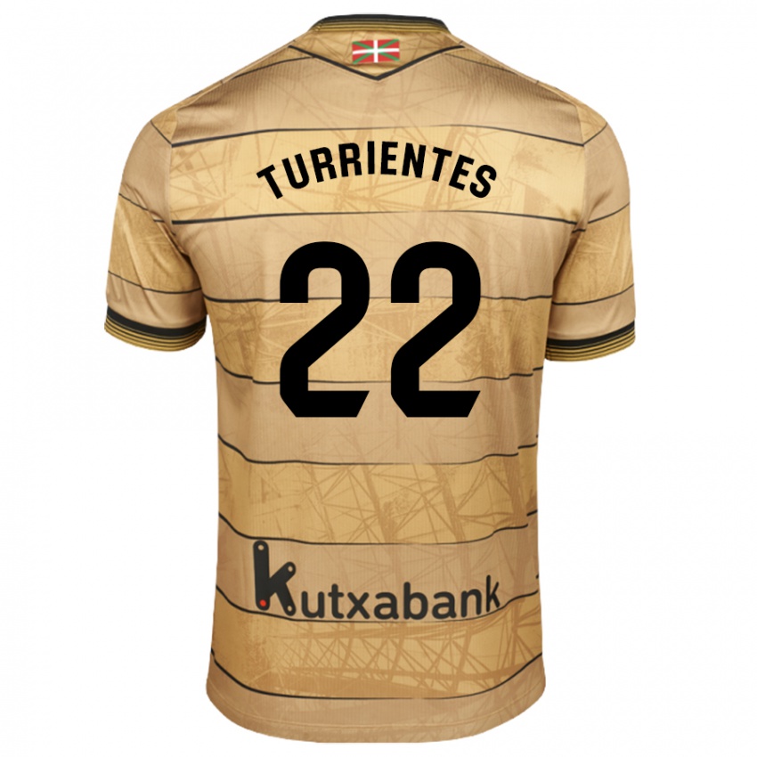 Kinder Beñat Turrientes #22 Braun Auswärtstrikot Trikot 2024/25 T-Shirt Österreich