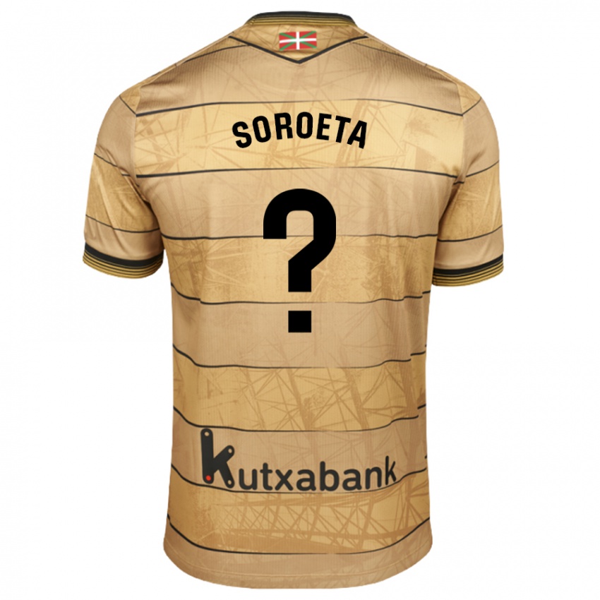 Kinder Javier Soroeta #0 Braun Auswärtstrikot Trikot 2024/25 T-Shirt Österreich