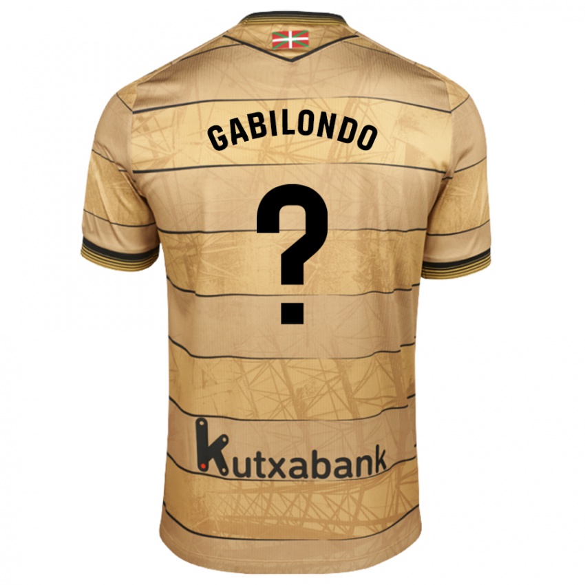 Kinder Iker Gabilondo #0 Braun Auswärtstrikot Trikot 2024/25 T-Shirt Österreich