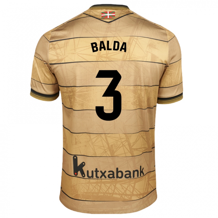 Kinder Jon Balda #3 Braun Auswärtstrikot Trikot 2024/25 T-Shirt Österreich