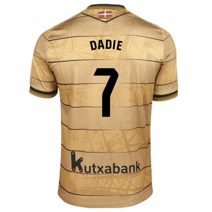 Kinder Alberto Dadie #7 Braun Auswärtstrikot Trikot 2024/25 T-Shirt Österreich