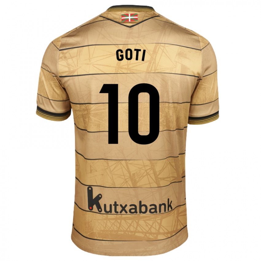 Kinder Mikel Goti #10 Braun Auswärtstrikot Trikot 2024/25 T-Shirt Österreich