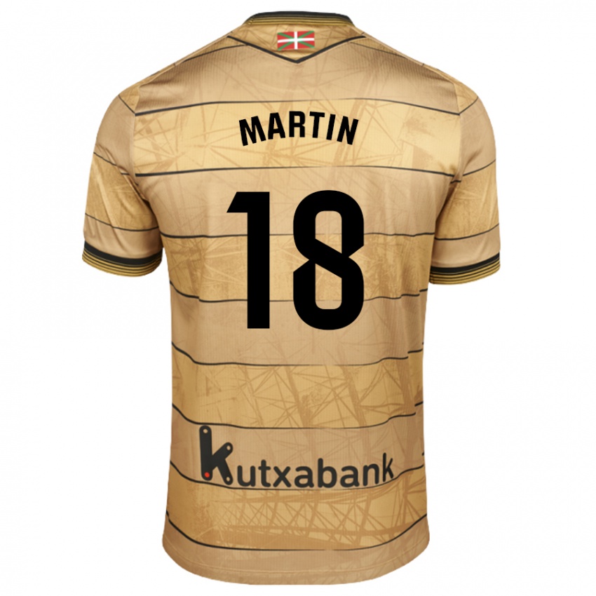 Kinder Hugo Martín #18 Braun Auswärtstrikot Trikot 2024/25 T-Shirt Österreich