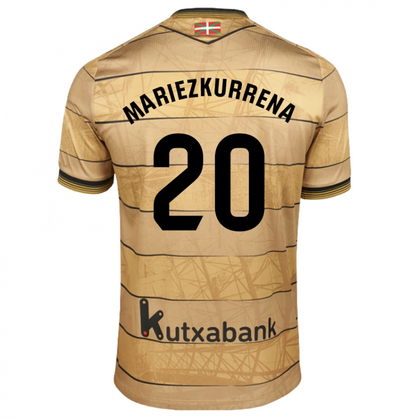 Kinder Arkaitz Mariezkurrena #20 Braun Auswärtstrikot Trikot 2024/25 T-Shirt Österreich