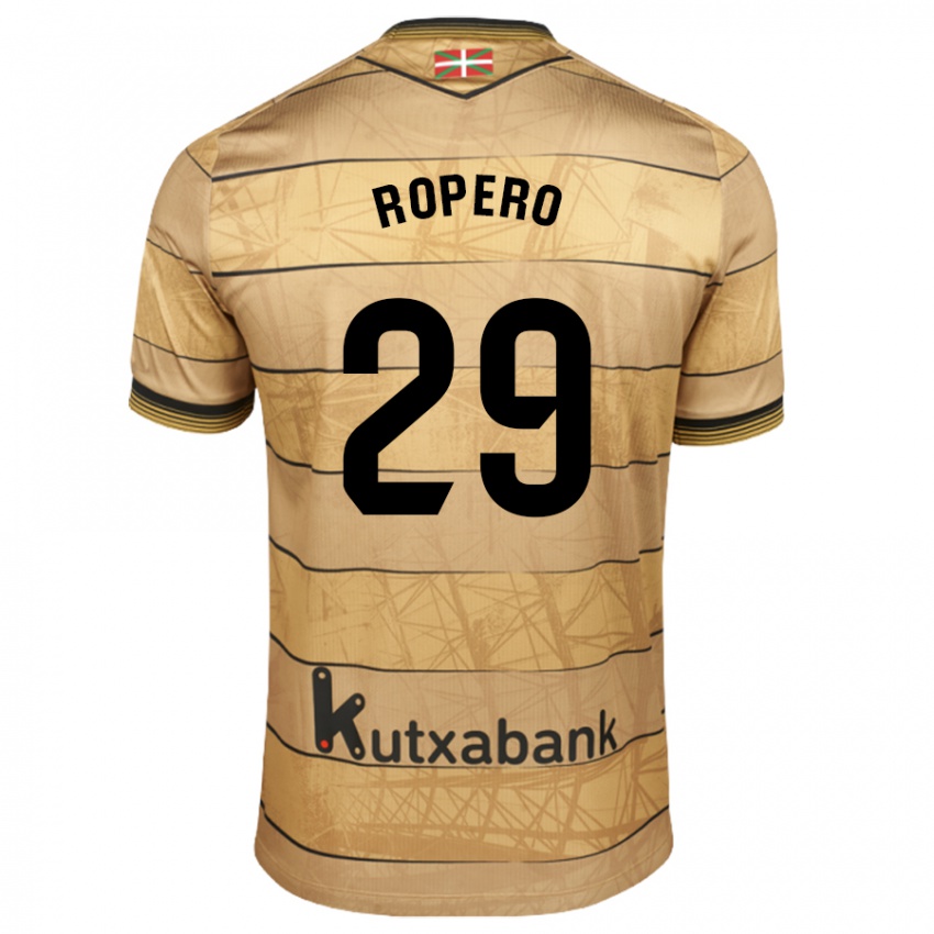 Kinder Iker Ropero #29 Braun Auswärtstrikot Trikot 2024/25 T-Shirt Österreich