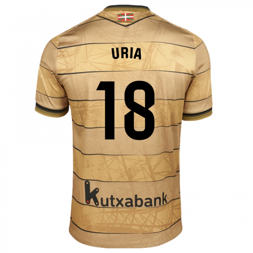 Kinder Mirari Uria Gabilondo #18 Braun Auswärtstrikot Trikot 2024/25 T-Shirt Österreich