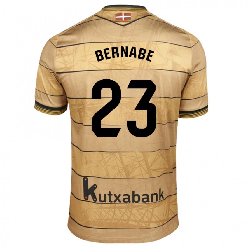 Kinder Alejandra Bernabé De Santiago #23 Braun Auswärtstrikot Trikot 2024/25 T-Shirt Österreich