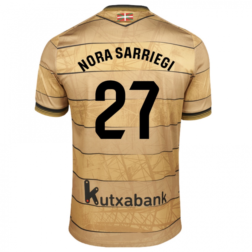 Kinder Nora Sarriegi Galdos #27 Braun Auswärtstrikot Trikot 2024/25 T-Shirt Österreich